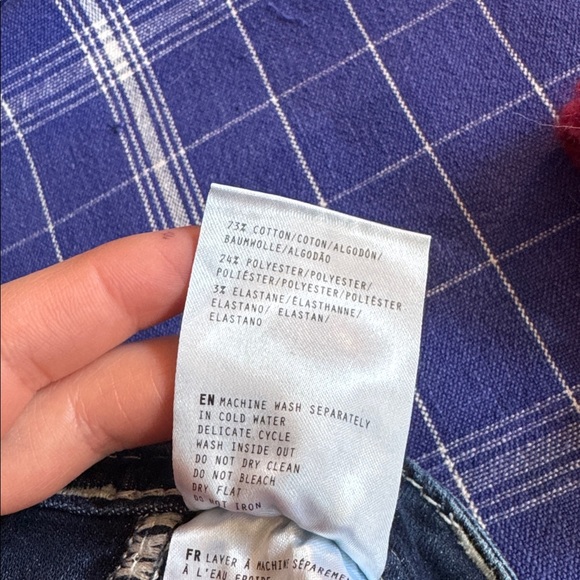 Miss Me Dark Blue Denim Jeans Mid-Rise Boot Size 25 - Picture 14 of 15